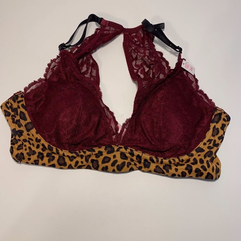VS PINK Leopard Print Bralette Size XS